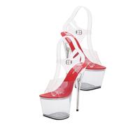 TOYANDONA 1 Pair Transparent High Heel Sandals for Women Outdoor Summer Slippers Strappy Heels Size 38