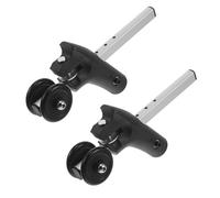 TOYANDONA 1 Pair Wheelchair Anti Tip Device with 5-Level Adjustable Aluminium Alloy Design, Lightweight Support Rear Stabilizer Wheels for Electric and Manual Wheelchairs, for Gardens