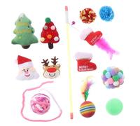 TOYANDONA 1 set Christmas Themed Cat Teaser Interactive Kitten Teaser for Indoor Cats Durable and and Festive Fun