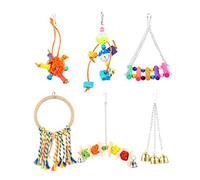 TOYANDONA 1 Set Colorful Parrot Chewing Set Bird Swing Perch Accessories for Pet Parrots Budgies Cockatiels Durable and Safe for Chewing and Exercise