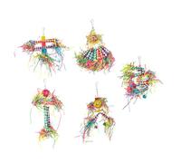TOYANDONA 1 Set Creative Parrot Chewing Set Durable Bite Resistant Bird Playthings Safe Hanging Parakeet Teething Essential Foraging Accessories for