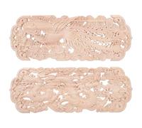 TOYANDONA 1 Set Decorative Wood Appliques Unpainted Onlays European Hollowed Out Carvings Dragon Phoenix Decals for Furniture Door DIY Bed Door Wardrobe Furniture Corner Edge