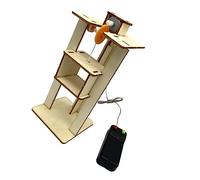 TOYANDONA 1 Set DIY Elevator Educational Wooden Lift for Early Learning Creative Stem Building Kit for Boys Fun Science Experiment Model Enhances Observation Analytical Skills