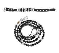 TOYANDONA 1 Set Dog Collar Leash: Pearl Decor Adjustable Puppy Collar Traction Rope For Walking - Dog Accessory For Festive Occasions