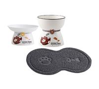 TOYANDONA 1 Set Elevated Ceramic Cat Bowl Raised Feeding Bowl for Cats Dogs Non Slip Design Easy to Clean Comfortable Mealtime for Puppies and Kittens