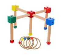 TOYANDONA 1 Set Interactive Ring Toss Game for Quoits Garden Toss Game for Little Hands Durable Safe for for Parent Interaction Random Color