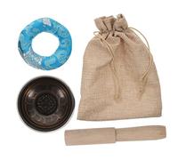 TOYANDONA 1 Set Meditation Bowl Tibetan Singing Bowl with Wood Stick for Yoga Meditation Spiritual Practice Compact Nepal Handcrafted Copper Manual Supplies Random Style