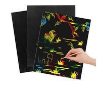 TOYANDONA 1 Set Scratch Paper for DIY Scratch Drawing Paper with Bamboo Pens Educational Graffiti Plaything for Imagination Development Kindergarten Primary School