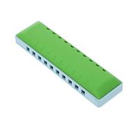 TOYANDONA 10-hole Blues Harmonica for Beginners, 20-tone Abs Resin Musical Instrument Set Storage Box, Suitable for Children and Travel, Dual Color Green and Light Blue