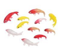TOYANDONA 10 Mini Koi Fish Figures - Tiny Goldfish Models Made of Plastic for Micro Landscapes, Artificial Fish Tank Decoration, Miniature Aquarium Ornaments, Mixed Style