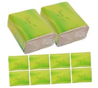 TOYANDONA 10 Packs Natural Bamboo Pulp Tissue Paper, Practical Extraction Napkins for Outdoor Travel and Home Use, Light Yellow Soft Facial Paper