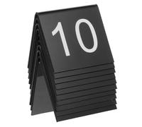TOYANDONA 10 pcs Acrylic Evidence Markers Number Signs Triangle Table Number Markers for Crime Scene and Party Decoration Sturdy Design for Multipurpose Use Black Background