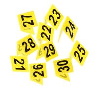 TOYANDONA 10 pcs Acrylic Triangle Number Markers Evidence Signs for Crime Scene Decoration and Table Display Multipurpose Number Holders for Detective Clues and Theme Parties