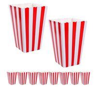 TOYANDONA 10 Pcs Popcorn Boxes, 4. 7" Tall Popcorn Containers Buckets, Classic Movie Night Snack Holdersfor Pop Corn Machine, Movie Night, Cinema, Carnival, Party, Concessions