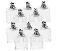 TOYANDONA 10 Pcs Transparent Glass Ball Pendants with Sealing Ring Mini Hollow Wish Bottles for DIY Jewelry Making Necklace Charms Hanging Decorations Craft