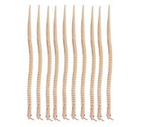 TOYANDONA 10 Pieces Flexible Snakes Natural Wood Snakes Articulated Snake Toy Set Unfinished Wooden Snakes Unpainted Snake Model Toy Fidget Toy Cute,30x1.5cm
