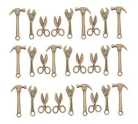 TOYANDONA 10 Sets Miniature Alloy Hand Tools for Dollhouse Repair Realistic Tiny Wrenches Clippers Hammers for DIY Crafting Projects Compact Simulation Tools for Hobby Model and Mini House