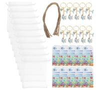 TOYANDONA 10 Sets Ocean Theme Keychains with Tropical Fish Tail and Seashell Charms Cute Hanging Pendants for Bag Decoration Party Favors for Mermaid and Seashell Theme Celebrations
