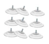 TOYANDONA 10 Sets Suction Cups with Holes Screw on Suction Cup Hook Heavy Duty Sucker Pads Screws for Large Sucker Rod Transparent
