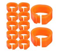 TOYANDONA 100 Pcs Numbered Pigeon Leg Rings 001-100 Orange Plastic Foot Bands 8mm Inner Diameter for Small Poultry and Bird Identification Tags