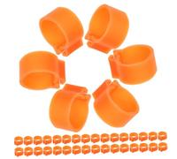 TOYANDONA 100 Pcs Pigeon Foot Rings Bright Orange Bird Leg Bands for Identification Lightweight and Portable Pigeon Supplies for Marking and Separating Breeds