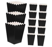 TOYANDONA 100pcs Black Paper Popcorn Boxes for Party Snack Holders, Practical Large Popcorn Paper Containers Suitable for Wedding, Birthday, and Cinema Events
