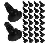 TOYANDONA 100pcs Black Plastic Heart Shaped Safety Noses for Stuffed Animals and Bears, Lightweight and Easy Installation Craft Supplies for Doll Making, for Outdoor and Travel Use