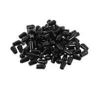 TOYANDONA 100pcs Black Silicone Clothes Hanger Covers Round 3.5mm Wire End Caps Protective Screw Caps for Metal Laundry Hangers Home Use