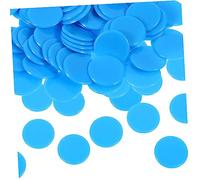 TOYANDONA 100pcs Blue Bingo Counting Chips Gambling and Reward Markers for Math Learning and Game Night Entertainment