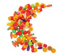 TOYANDONA 100PCS Cute Fruit Shape Erasers for Creative Novelty Pencil Erasers Safe Material Fun Cartoon Design School Rewards Party Favors