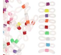TOYANDONA 100Pcs Eyeglass Chain Connectors Rubber Ends Anti-Slip Spectacle Chain Holders for DIY Glasses Strap Jewelry Making Accessories