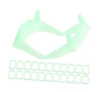 TOYANDONA 100pcs Glow Dark Vampire Teeth for Green Plastic Fangs with Realistic Sharp Look Reusable Luminous Halloween Party Accessories Comfortable Fit Easy to Clean Nighttime Costume Props