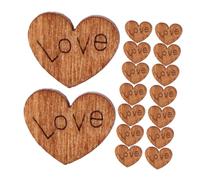 TOYANDONA 100pcs Heart Shaped Wooden Buttons Rustic Wedding Confetti Table Scatter Decorations Small DIY Craft Buttons for Party and Sewing Projects