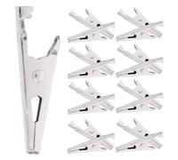 TOYANDONA 100pcs Metal Alligator Clips Spring Clamps for Electrical Testing and DIY Crafts, Small Reusable Alligator Clamps for Circuit Connections and Photo Clip Holders