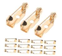 TOYANDONA 100pcs Metal Brooch Pins DIY Safety Pin Back Clasp for Clothes Accessories Name Tags and Jewelry Durable Material Single Hole Gold