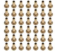 TOYANDONA 100pcs Metal Hollow Eyelet Rivets for Harp Lyre Strings 8mm X 2.5mm Tubular Rivets for Musical Instrument Accessories and Crafting