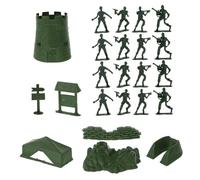 TOYANDONA 100pcs Military Model Plastic Soldier Figures for Army Men Playset in Camouflage Green Non-toxic Material Interactive for Imaginative Military Games and Cooperative Play