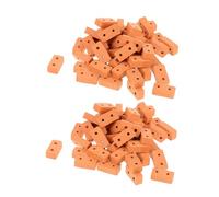 TOYANDONA 100pcs Mini Bricks Building Realistic Fake Tiny Bricks for Dollhouse Building Supplies DIY Miniature Craft Landscaping Garden Accessories for Creative Construction