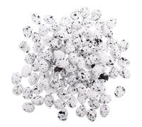 TOYANDONA 100pcs Mini Foam Speckled Easter Eggs, Artificial Bird Eggs for Easter Basket Fillers, Crafts, Photo Prop And Decorations 1. 8cm（white）