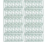 TOYANDONA 100pcs Mini Hooks Plastic S-Shaped Ornament Hangers for Season | Punch-free Curved Design, Multi-point Hanging, Green Finish, Protects Fabrics, Secures Stockings and Decorations
