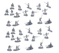 TOYANDONA 100pcs Miniature Soldier Models Plastic Soldiers for Military Scene Play Sturdy Realistic Figures for School Projects Mini Garden Layouts Silver