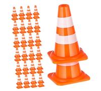 TOYANDONA 100pcs Miniature Traffic Cones Sturdy Roadblock Signs for Educational Sand Table Engineering Enhance Spatial Awareness and Motor Skills