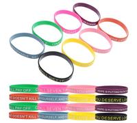 TOYANDONA 100Pcs Motivational Quote Silicone Bracelets Unisex Inspirational Wristbands for Teens Elastic Design for Comfort Versatile for Friends Positive Reminder DIY