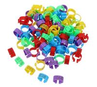 TOYANDONA 100Pcs Pigeon Identification Rings Durable Bird Leg Bands Easy to Use Poultry Foot Bands for Marking and Identifying Chickens Pigeons and Birds Mixed Rings