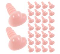 TOYANDONA 100pcs Pink Heart Shaped Plastic Noses for Stuffed Animals and Crochet Easy Installation Nose Replacement Accessories for Plush Repair Projects and Family Crafting Time