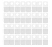 TOYANDONA 100pcs Plastic Self Adhesive Hang Tabs with Folding Slot Hole, PVC Material, Versatile Application for Retail Shops and Home Use, Stick Securely to Labels and Merchandise