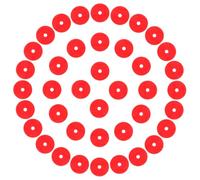 TOYANDONA 100pcs Plastic Tokens for Classroom Reward Jars and Behaviour Motivation, round Red Sturdy Chips for Board Game Activities and Educational Math Counting