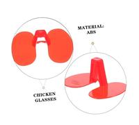 TOYANDONA 100pcs Red Poultry Spectacles for Chickens Roosters Lightweight Pecking Goggles Farm Supplies Aggression Control Fighting Prevention Farming Equipment