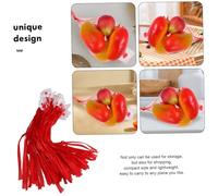 TOYANDONA 100Pcs Reusable Mesh Produce Bags Large Capacity Multi-Functional Grocery Storage for Fruits Vegetables Kitchen and Home Use Breathable Net Sacks with White Label Red