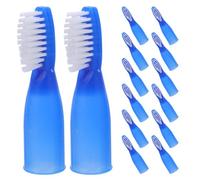 TOYANDONA 100pcs Security Finger Toothbrush for Adults with Soft Bristles and Non Slip Ergonomic Grip, Travel Size Disposable Toothbrush for Hospital and Institutional Use